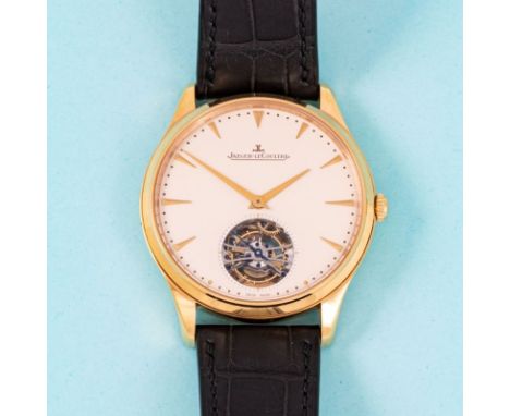 Jaeger-LeCoultre-ArmbanduhrFa. Jaeger LeCoultre, Schweiz. Modell: Master Ultra Thin Tourbillon. 750/ Roségold, gestemp. Gewic
