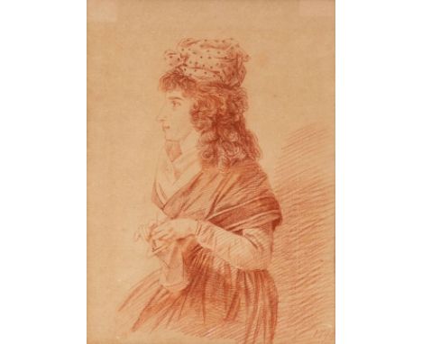 Wilhelm von Kobell1766 Mannheim - 1855 München attr. - Tante Tonl - Rötel/geripptes Papier (Wasserzeichen WALT MICHELBACH). 2