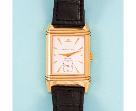 Jaeger-LeCoultre-ArmbanduhrFa. Jaeger LeCoultre, Schweiz. Modell: Reverso, Art Déco Skeleton. 750/ Roségold, gestemp. Gewicht