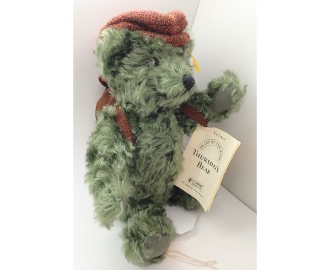 Steiff Mondays bear with rucksack labels and tags