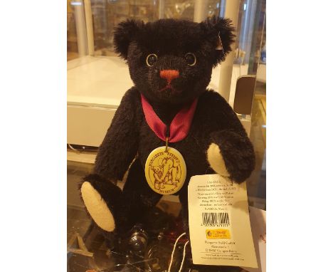 Steiff 2002 Museum black limited edition bear with white label