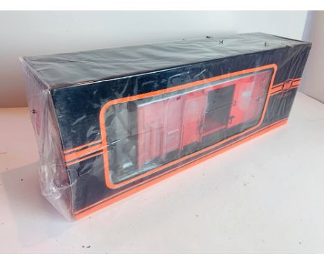 Train G Gauge Sliding Door Box Van Wagon Red/Silver Still Sealed - Boxed