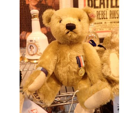 Steiff Help For Heroes limited edition bear with white label