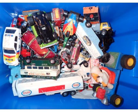 Box of mixed diecast vehicles including Dinky Corgi etc