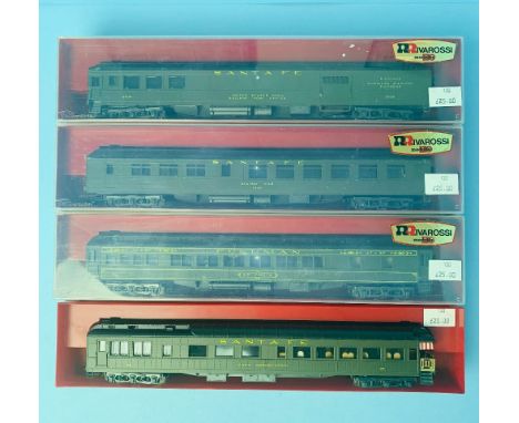 4x Rivarossi Ho Scale Santa Fe Passenger Car Coaches All Boxed