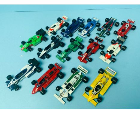 14x 1970/80's Polistil &amp; Majorette 1:55 Scale F1 Racing Cars All Excellent Unboxed to include 11x Polistil &amp; 3 Majore