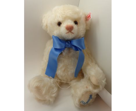 Unboxed Steiff Royal baby George mohair teddy bear