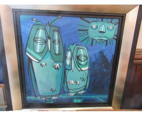 David Le Batard, Lebo, print on canvas, Round Midnight, 22ins x 22ins (D)