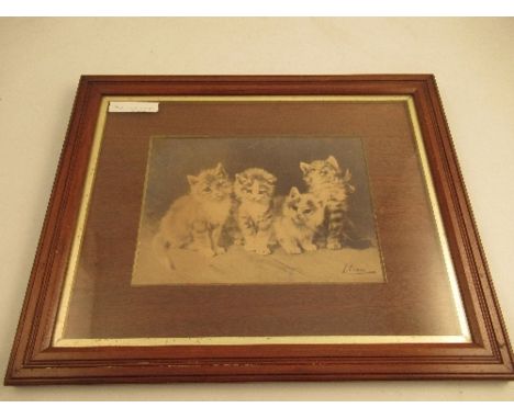 A print after J Adam, Four Little Scamps, 7.5ins x 10ins