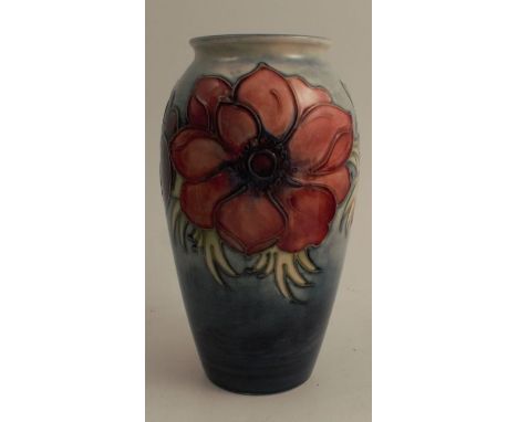 A Moorcroft vase, decorated in the Anemone pattern, script and print marks to the base, height 7.5ins