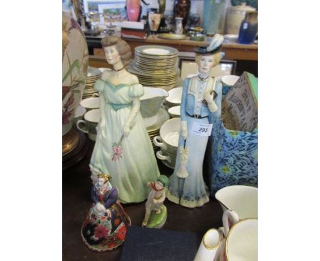 Three Royal Worcester figures, Morning, Evening and Country Boy, together with another Royal Worcester figure - Country Boy h