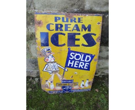 A Midland County Dairies enamel sign, af, 36ins x 24ins