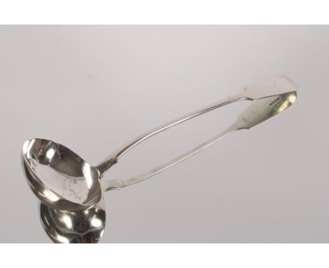 A Victorian silver "Fiddle" pattern ladle London 1842