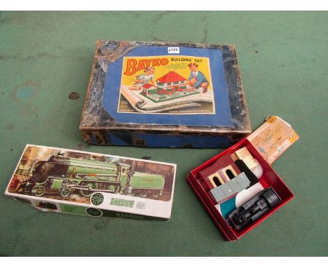 A boxed Bayko building set and Harrow Airfix model, Hornby, 3D viewer etc 