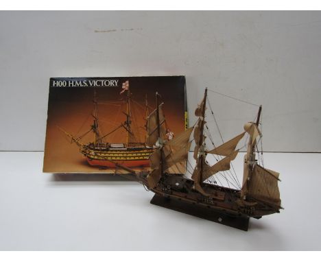 A boxed Heller 1:100 scale HMS Victory and another model boat