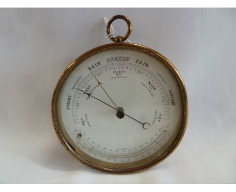 Brass ships barometer/thermometer 