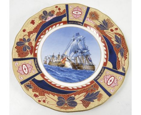 A Royal Worcester limited edition collectors plate, from the Nelson Collection, Battle of Cape St. Vincent, with certificate 