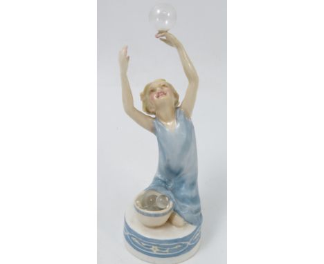 A Royal Worcester figure, Bubbles, modelled by F G Doughty, model number 3160, height 7.5ins