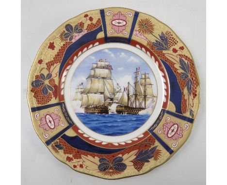A Royal Worcester limited edition collectors plate, from the Nelson Collection, Battle of Trafalgar, with certificate and box