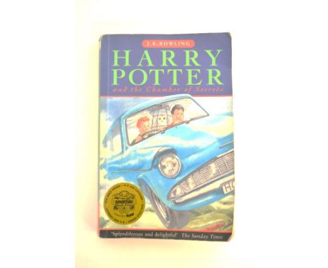 J K Rowling, signed First Edition paperback Harry Potter and the Chamber of Secrets 