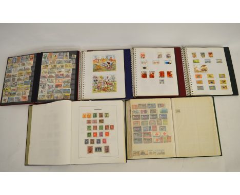 Fifteen stamp albums containing mostly Commonwealth stamps, countries include Malaysia, Madagascar, Malawi, Brunei, Burma, Ny