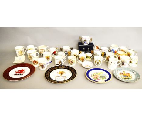 A quantity of Royal Commemorative ware, from George V - present Queen and family, including a Tuscan commemorative portrait p