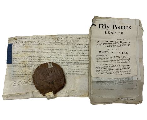 18th century Indenture concerning matters between Joseph Walker, Wool-Stapler of Honley and John Newton, Dealer and Chapman s