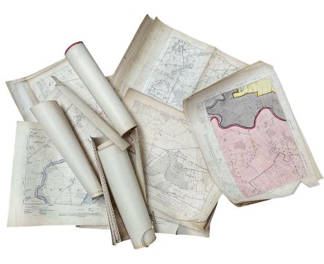 Large collection of local and wider local interest British Ordnance Survey maps dating from the mid-19th century onwards, inc
