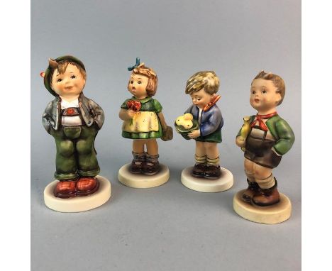 FOUR HUMMEL FIGURES OF CHILDREN
