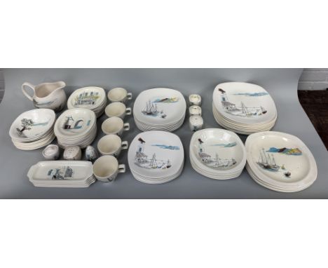 A LARGE COLLECTION OF VARIOUS MIDWINTER STAFFORDSHIRE CHINA WITH DESIGN BY HUGH CASSON (QTY)