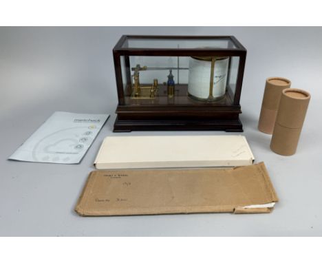 A CASED BAROGRAPH WITH PARAPHENALIA30cm x 19cm x 17cm