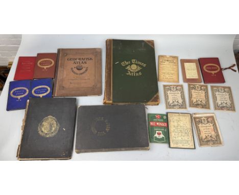 A GROUP OF ATLASES TO INCLUDE THE TIMES ATLAS, PHILLIPS POCKET ATLAS'S