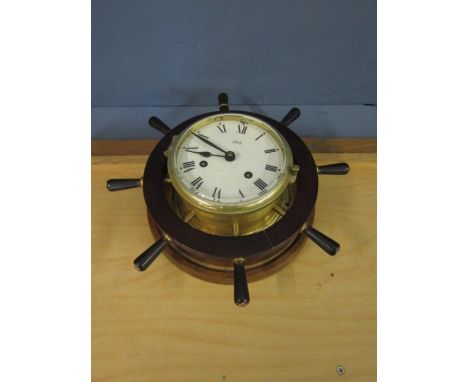 Schatz vintage brass ships clock