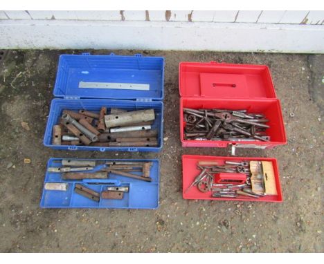 2 Toolboxes full of tools including tap and die and sockets etc 