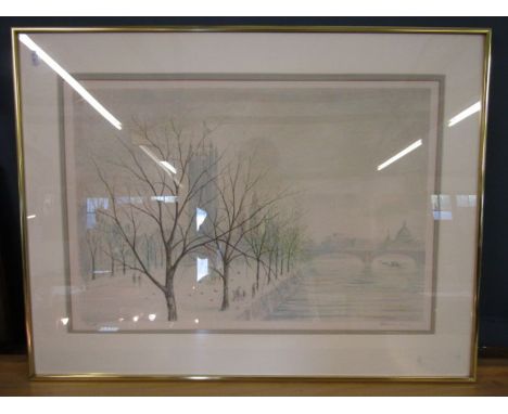 Jeremy King 'The thames of Westminster' ltd edition lithograph no. 190/200 pencil signed to margin. 17x25"