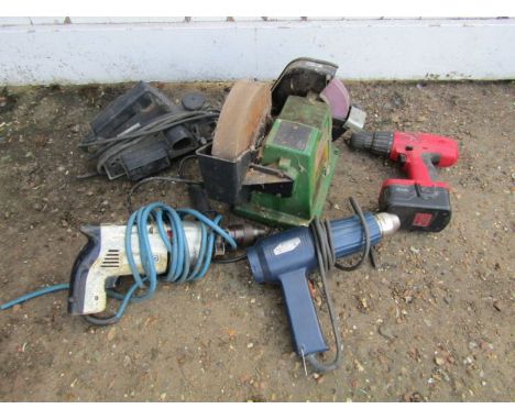 Power tools from a house clearance with plugs removed 