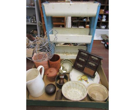 Kitchenelia - Royal Mail steam pepper mill,vintage  spice drawers, pie molds, jelly molds, stoneware, egg basket and retro me