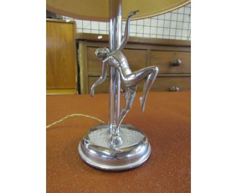 Chrome Art Deco style table lamp