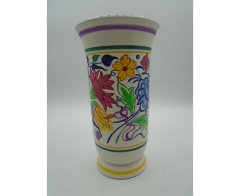 Poole pottery floral vase, approx 22cm