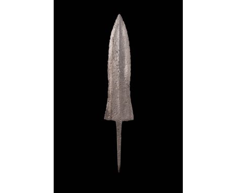 Ca. AD 100 - 300. A rare, hand-forged iron pugio similar to the examples found at the Roman fort at Kunzing in Germany. It ha