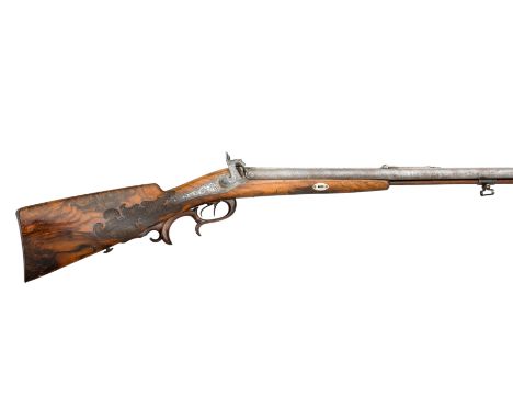 A .450 CALIBRE / 28 BORE GERMAN PERCUSSION CAPE RIFLE BY F. ENGEL IN NÜRNBERG, CIRCA 1860 with etched twist sighted barrels s
