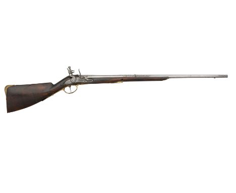 A RARE 100-BORE GERMAN SMALL FLINTLOCK GUN FOR A BOY, CIRCA 1740 built on a fine late 16th century barrel removed from a Fren