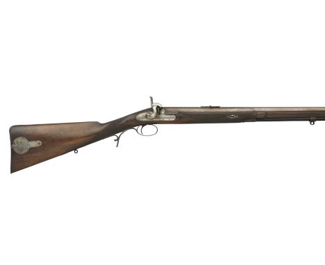 A .577 CALIBRE PERCUSSION SPORTING RIFLE USED IN THE GREAT PARK BY H.R.H. PRINCE ALBERT AND PRESENTED TO WILLIAM BISHOP AS A 