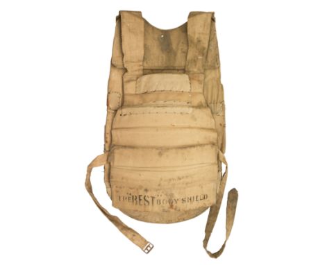 A BRITISH 'BEST' BODY SHIELD, CIRCA 1914-18 of 'poncho-like' form, consisting of a front section of five horizontal plates, t
