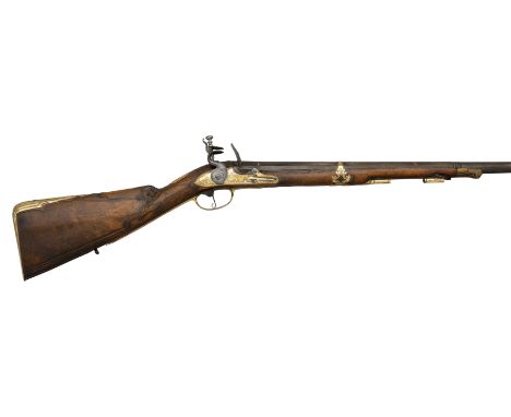 A FINE 19-BORE GERMAN FLINTLOCK FOWLING-PIECE AFTER THE IBERIAN COURT FASHION, CIRCA 1730 with Spanish barrel formed in two s