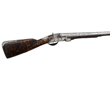 A 19-BORE LOW COUNTRIES FLINTLOCK FOWLING-PIECE, CIRCA 1690, PROBABLY DUTCH with two-stage barrel of bright steel with turned