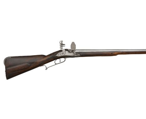 A 20-BORE BAVARIAN FLINTLOCK SPORTING GUN BY JOHANN WOLF PETER, ÖTTINGEN, EARLY 18TH CENTURY with swamped sighted barrel form