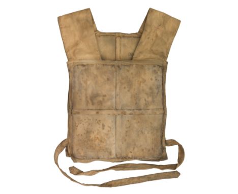 A BRITISH DAYFIELD BODY SHIELD, SIMPLE MODEL, CIRCA 1915-18 of 'poncho-like' form, consisting of a front section and a slight