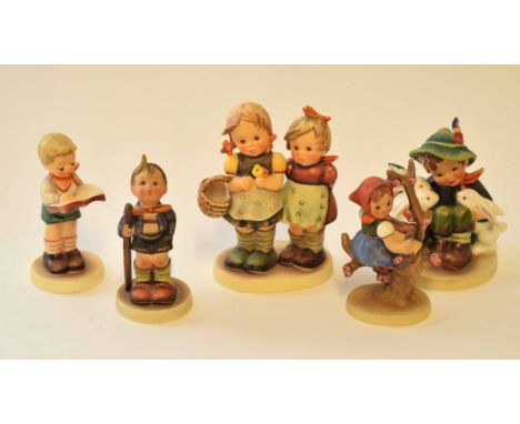 Group of Goebel ware figures modelled as children in various poses  