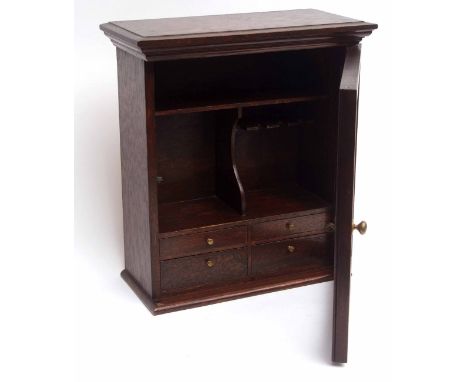 Small wooden pipe smoker's cabinet 